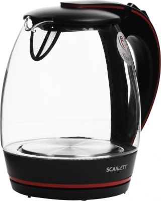 Чайник электрический Scarlett SC-EK27G71 1.8л. 2200Вт черный/красный корпус: стекло