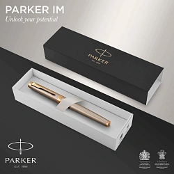 Ручка перьев. Parker IM Core F321 (1931649) Brushed Metal GT F сталь нержавеющая подар.кор.