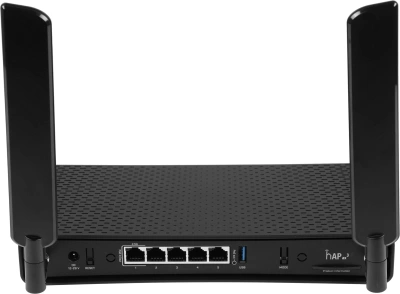 Роутер беспроводной MikroTik hAP ax3 (C53UIG+5HPAXD2HPAXD) AX1800 10/100/1000BASE-TX черный