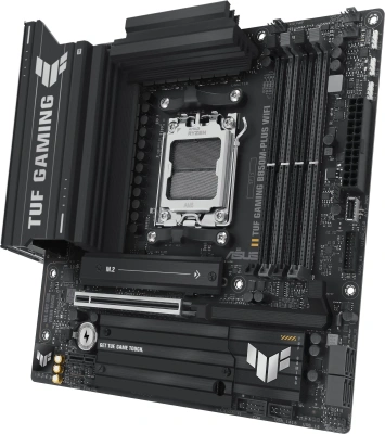 Материнская плата Asus TUF GAMING B850M-PLUS WIFI SocketAM5 AMD B850 4xDDR5 mATX AC`97 8ch(7.1) 2.5Gg RAID+HDMI+DP