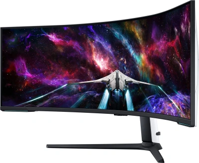 Монитор Samsung 57" Odyssey Neo G9 S57CG952NI черный VA LED 32:9 HDMI полуматовая HAS Piv 2500:1 420cd 178гр/178гр 7680x2160 240Hz FreeSync Premium Pro DP Dual UHD USB 19кг