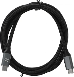 Кабель Digma D-TYPE-C-USB3.2-100W-4K-1.5M USB Type-C (m)-USB Type-C (m) 1.5м черный