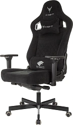 Кресло игровое Knight Hunter черный Alfa Black искусственная замша крестов. металл