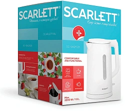 Чайник электрический Scarlett SC-EK21S31 1.5л. 2200Вт белый корпус: пластик