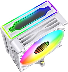 Устройство охлаждения(кулер) Bloody BD-AC205-ARGB1 ARGB Soc-AM5/AM4/1200/1700/1851 белый 4-pin 14-26dB Al+Cu LCD 205W 513gr Ret (BD-AC205-ARGB1-WH)