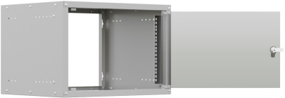 Шкаф коммутационный NTSS Lime (NTSS-WL6U5560GS) настенный 6U 550x600мм пер.дв.стекл несъемн.бок.пан. 30кг серый 520мм 12кг 110град. 370мм IP20 сталь