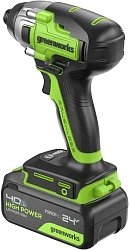 Винтоверт Greenworks GD24ID3 аккум. патрон:шестигр.1/4" (3802807CUB)