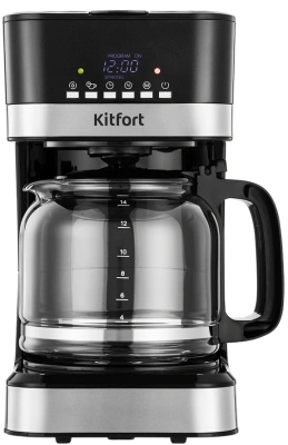 Кофеварка капельная Kitfort КТ-7627 950Вт черный/серебристый