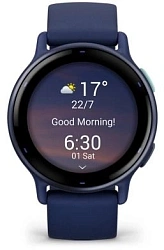 Смарт-часы Garmin Vivoactive 5 30.4мм 1.2" AMOLED корп.синий рем.синий разм.брасл.:125-190мм (010-02862-12)