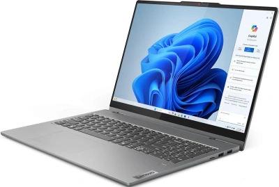 Ноутбук Lenovo IdeaPad 5 16IRU9 Core 7 150U 16Gb SSD512Gb Intel Graphics 16" OLED Touch 2K (2048x1280) без ОС grey WiFi BT Cam (83DU0042RK)