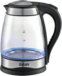 Чайник электрический BBK EK1729G 1.7л. 2200Вт черный корпус: стекло
