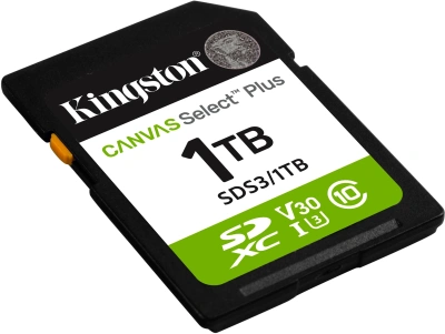 Флеш карта SDXC 1TB Kingston SDS3/1TB Canvas Select Plus w/o adapter