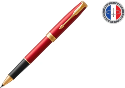 Ручка роллер Parker Sonnet Core T539 (1931475) LaqRed GT F черн. черн. подар.кор.