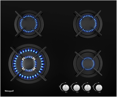 Газовая варочная поверхность Weissgauff HGG 640 BG Nano черный