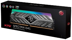 Память DDR4 8GB 3200MHz A-Data AX4U32008G16A-ST41 XPG Spectrix D41 RGB RTL Gaming PC4-25600 CL16 DIMM 288-pin 1.35В с радиатором Ret