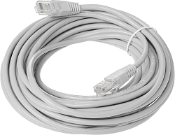 Патч-корд KingPrice KP-PC-c5e-10m-g 1Гбит/с UTP 4 пары cat.5E solid CCA molded 10м серый RJ-45 (m)-RJ-45 (m)