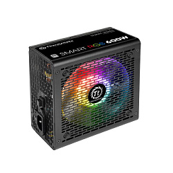Блок питания Thermaltake ATX 600W Smart RGB 600 80+ white (20+4pin) APFC 120mm fan color LED 6xSATA RTL