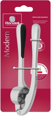 Чеснокодавилка Rondell Modern RD-1733 стальной/черный упак.:картонная подложка