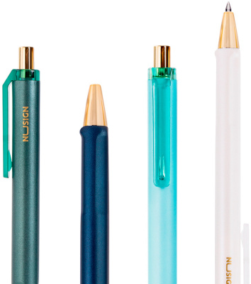 Ручка гелев. автоматическая Deli Nusign NS557 ассорти черн. черн. линия 0.5мм