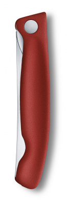 Нож кухонный Victorinox Swiss Classic (6.7831.FB) стальной столовый лезв.110мм серрейт. заточка красный блистер