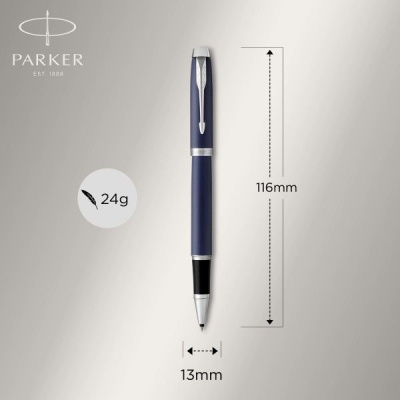 Ручка роллер Parker IM Core T321 (1931661) Matte Blue CT F черн. черн. подар.кор.