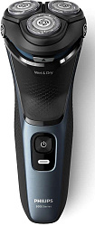 Бритва роторная Philips S3144/00 реж.эл.:3 питан.:аккум. темно-синий