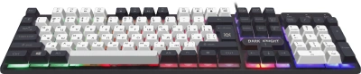 Клавиатура Defender Dark Knight GK-077 белый/черный USB Multimedia for gamer LED (45078)