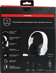 Наушники с микрофоном A4Tech Bloody G260p белый/черный 2м мониторные USB оголовье (G260P)
