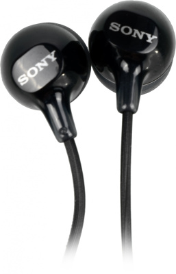 Гарнитура вкладыши Sony MDR-EX15AP 1.2м черный проводные в ушной раковине