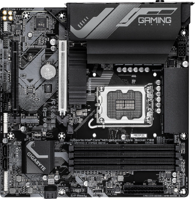 Материнская плата Gigabyte B760M G X WF6E GEN5 Soc-1700 Intel B760 4xDDR5 mATX AC`97 8ch(7.1) 2.5Gg RAID+HDMI+DP