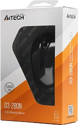 Мышь A4Tech G3-280N серый оптическая 1200dpi беспров. USB для ноутбука 3but