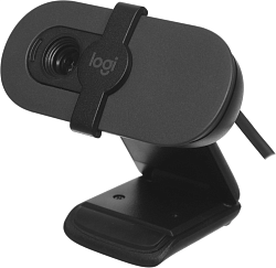 Камера Web Logitech HD Webcam Brio 100 черный 2Mpix (1920x1080) USB-A с микрофоном (960-001587)