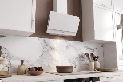 Вытяжка каминная Elikor Титан 50П-430-К3Д белый управление: кнопочное (1 мотор)