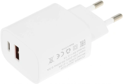 Сетевое зар./устр. Wiiix UNN-1-2-04-W 2.4A USB Type-C универсальное белый
