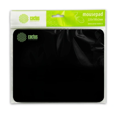 Коврик для мыши Cactus Black черный 220x180x2мм (CS-MP-P01XS)