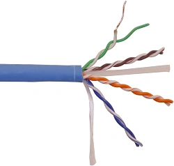 Кабель информационный Lanmaster LAN-6EUTP-HFLT-BL кат.6 UTP 4 пары 23AWG LSZH внутренний 305м черный