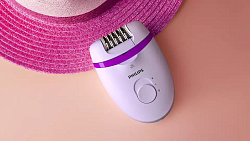 Эпилятор Philips BRE275/00 скор.:2 насад.:3 от электр.сети сиреневый/фиолетовый