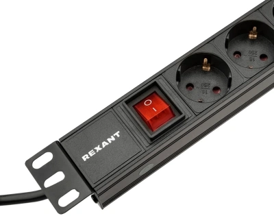 Блок распределения питания Rexant 04-0302-1 гор.размещ. 8xCEE7/4 базовые 10A C14 2м