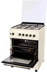 Плита Газовая Nordfrost GG6061Y бежевый (металлическая крышка) реш.сталь