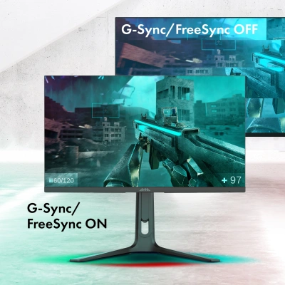 Монитор GMNG 27" Gaming GM-27F14 черный IPS LED 2ms 16:9 HDMI M/M матовая HAS Piv 400cd 178гр/178гр 2560x1440 240Hz G-Sync FreeSync DP Quad 2K (1440p) 6.55кг