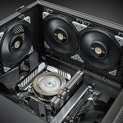 Вентилятор для корпуса Thermaltake Toughfan 12 120х120x25 черный 4-pin 22.3дБ (упак.:2шт) (CL-F082-PL12BL-A) Ret