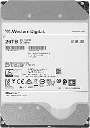 Жесткий диск WD SATA-III 26TB 0F65672 WUH722626ALE6L4 Server Ultrastar DC HC590 4KN (7200rpm) 512Mb 3.5"