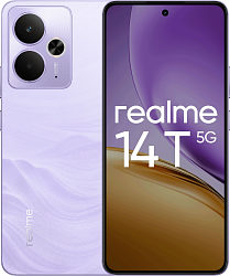 Смартфон Realme RMX5078 14T 5G 256Gb 12Gb фиолетовый моноблок 3G 4G 2Sim 6.67" 1080x2400 Android 15 50Mpix 802.11 a/b/g/n/ac NFC GPS GSM900/1800 GSM1900 Protect