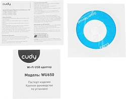 Сетевой адаптер Wi-Fi Cudy WU650 AC650 USB 2.0 (ант.внутр.) 1ант.