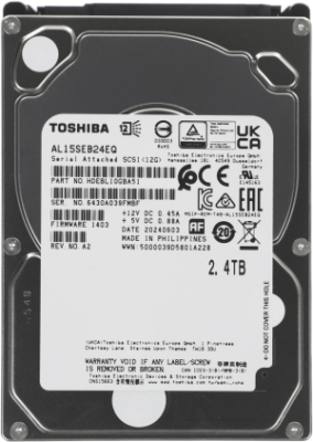 Жесткий диск Toshiba SAS 3.0 2400Gb AL15SEB24EQ Server (10500rpm) 128Mb 2.5"