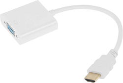 Переходник видео Premier 5-983B HDMI (m)/VGA (f) 0.15м. белый