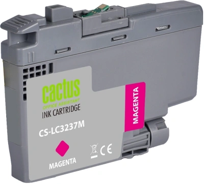 Картридж струйный Cactus CS-LC3237M пурпурный (18.4мл) для Brother HL-J6000DW/J6100DW