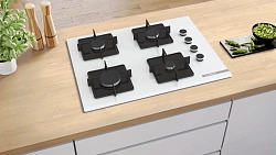 Газовая варочная поверхность Bosch POP7C2P30O белый