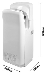 Сушилка для рук Puff 8878UF 2000Вт с бактер.лам. белый