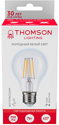 Лампа филам. Thomson Filament TH-B2330 7Вт цок.:E27 груша 220B св.свеч.бел.хол. A60 (упак.:1шт)
